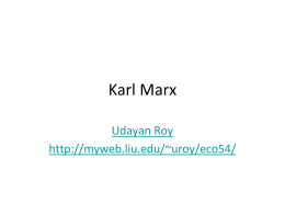 Karl Marx - LIU Home