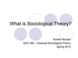 What is Sociological Theory?