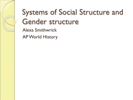 Systems of Social Structure and Gender structure