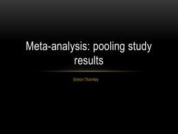 Meta-analysis - University of Auckland
