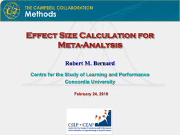 Effect Size Calculation for Meta
