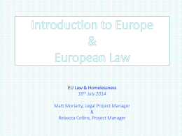 Introduction to Europe and European Law