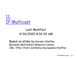 17: IP Multicast