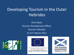 Nature Based Tourism in the Outer Hebrides