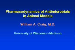 Pharmacodynamics of Antimicrobials in Animal Models