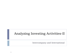 Analyzing Investing Activities