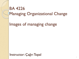 MANAGING CULTURE - Department of Business Administration