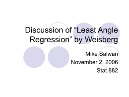 Discussion of “Least Angle Regression” by Weisberg