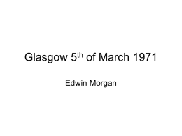 Glasgow 5th of March 1971
