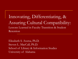 Innovating, Differentiating, & Assuring Cultural