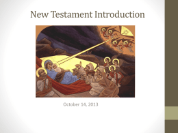 Old Testament Overview - St. Mark Coptic Orthodox Church of DC