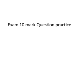 Exam 10 mark Question practice