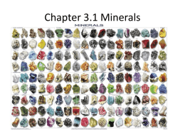 Chapter 3.1 What is a mineral?