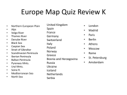 Europe Map Quiz Review