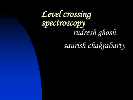 Level crossing spectroscopy