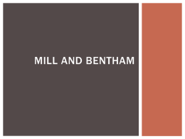Mill and Bentham - California Institute of Technology