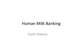 Human Milk Banking