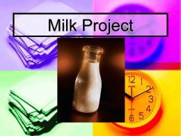 Milk Project - Panorama High School
