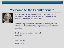 Faculty Senate Factoids - Northern Arizona University