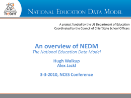 The National Education Data Model (NEDM)