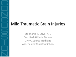Traumatic Brain Injuries - Winchester Thurston School
