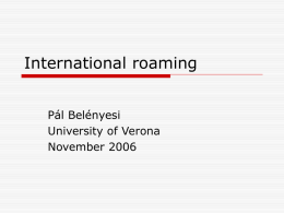 The issue of „International Roaming” in the EU