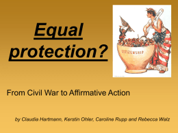 Equal protection? - uni