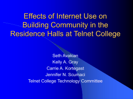 Effects of Internet Use on Building Community in the
