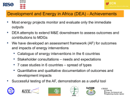 Development and Energy in Africa (DEA)