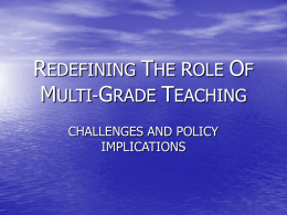 REDEFINING THE ROLE OF MULTI
