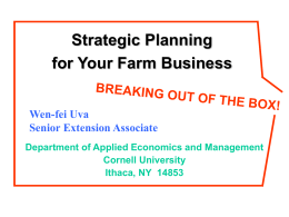 DEVELOPING A STRATEGIC MARKETING PLAN For Horticultural …