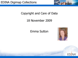 Copyright and care of data