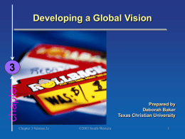 Developing a Global Vision