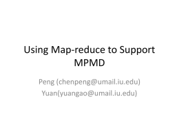 Using Map-reduce to Support MPMD