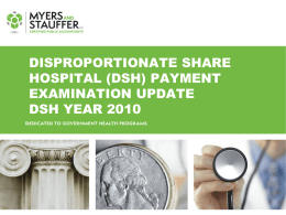 Disproportionate share hospital (DSH) Payment Examination