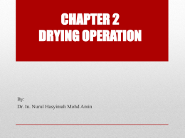 CHAPTER 2 DRYING OPERATION