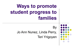 TUSD Title I - Ways to promote student progress to families