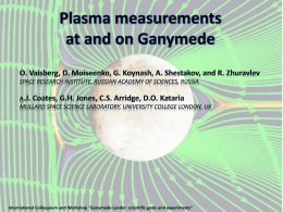 Plasma measurements at and on Ganymede