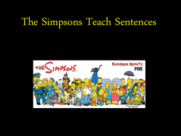 The Simpson’s Teach Complex Sentences