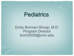 Pediatrics - University of Minnesota