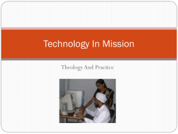 Technology In Mission