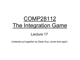 The Integration Game