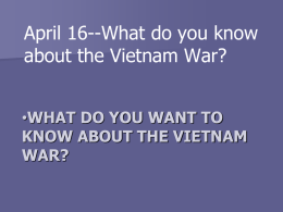 The Vietnam War - Scotts Valley High School: Home Page