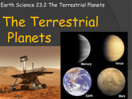 Earth Science 23.2 The Terrestrial Planets