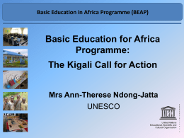 What Basic Education for Africa?