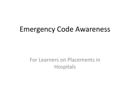 Hospital Emergency Colour Codes