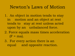PowerPoint Presentation - Newton’s Laws of Motion