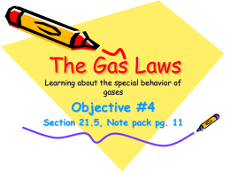 The Gas Laws - Blended learning