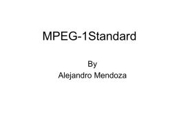 MPEG-1Standard - Florida International University SCIS