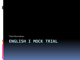 English I Mock Trial